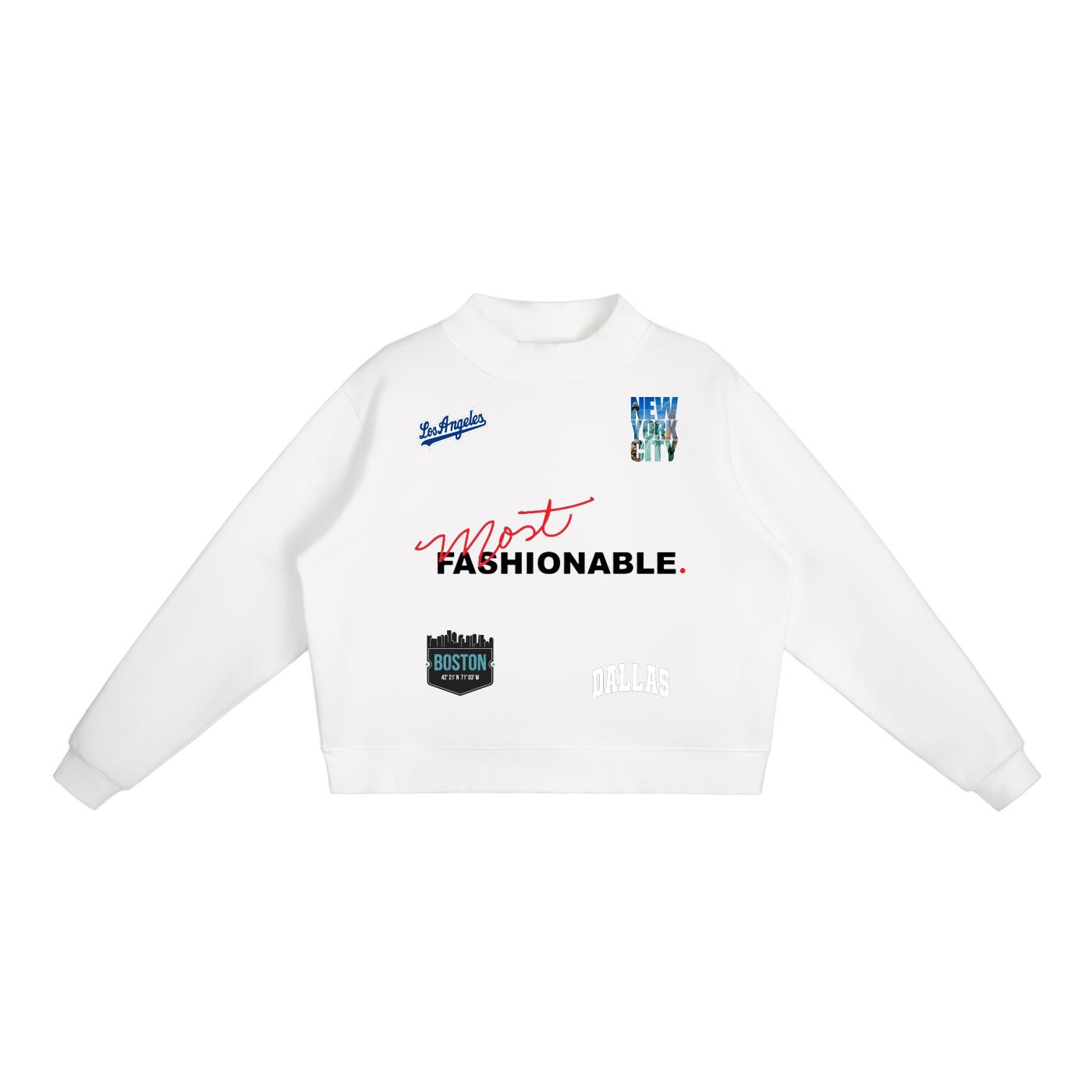 Most Fashionable Lit Cities Sweatshirt.